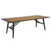 Brafab Chios Esstisch 100x240 Cm, Schwarz/Teak