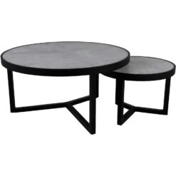 Brafab Itonda Kaffeetisch Schwarz/Sand, Ø60x40 Cm -Hay || Brafab || Fatboy Verkäufe brafab itonda 60 h40 black grey 1