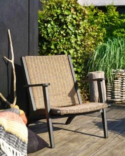 Brafab Kira Loungesessel, Schwarz / Rustikal Künstliches Rattan -Hay || Brafab || Fatboy Verkäufe brafab kira armchair black rustic 5