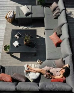 Brafab Stettler Modulsofa Eckstück, Schwarz/Grau -Hay || Brafab || Fatboy Verkäufe brafab stettler corner matt black m dyn 2