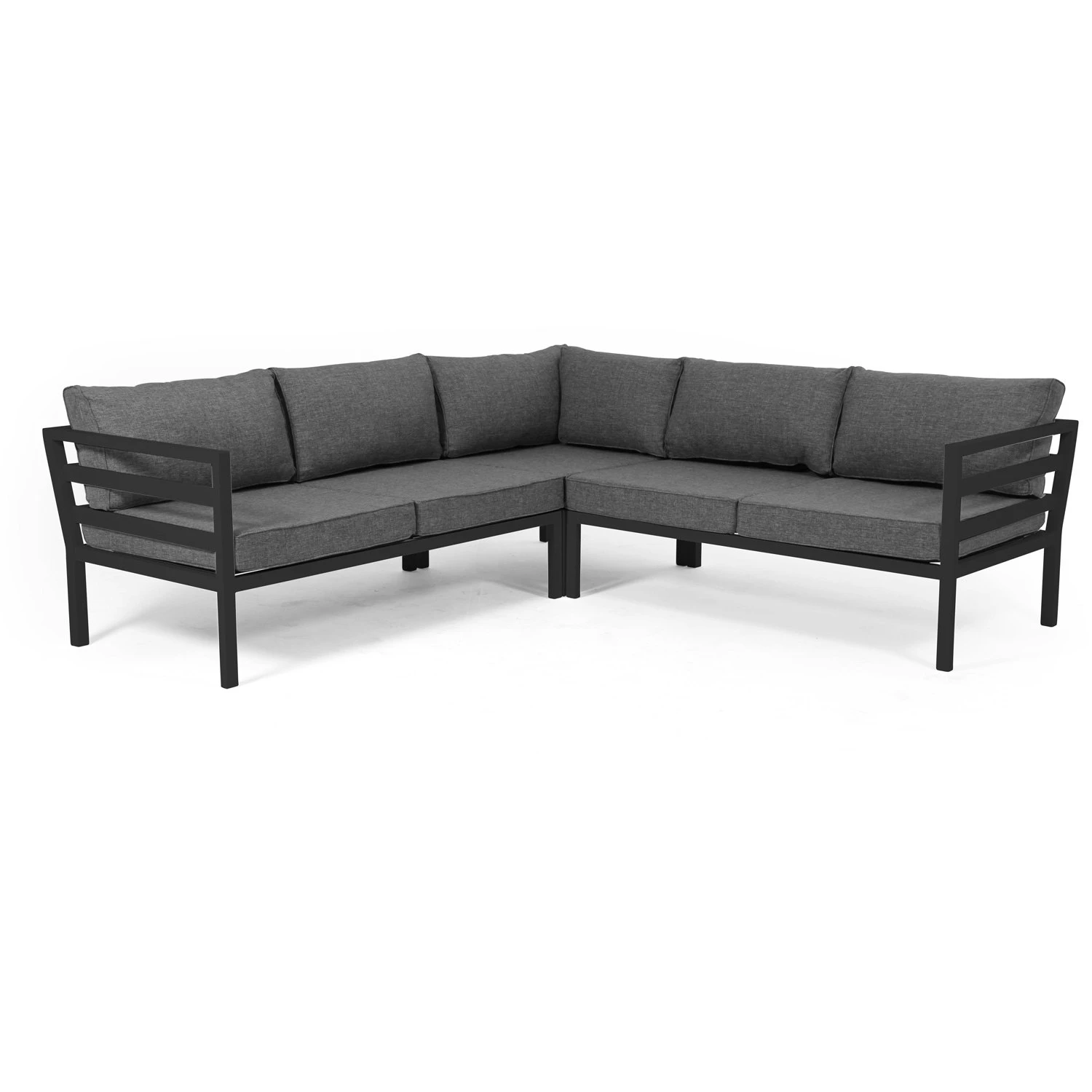 Brafab Weldon Ecksofa 5-Sitzer, Schwarz/Grau 1 Brafab Weldon Ecksofa 5-Sitzer, Schwarz/Grau