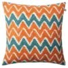 Ikat Bangalore Outdoor-Kissen 50x50 Cm, Apricot Orange/Heaven Blue