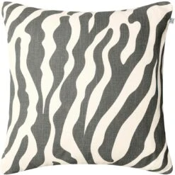 Zebra Kissen 50x50 Cm Im Freien Nutzbar, Grau / Off-white