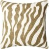 Zebra Kissen 50x50 Cm Im Freien Nutzbar, Shitake / Off-white