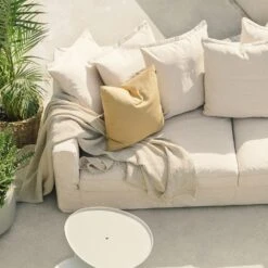 Le Grand Air 3-Sitzer-Sofa Im Freien Nutzbar Sunbrella, Canvas Beige -Hay || Brafab || Fatboy Verkäufe decotique le grand air outdoor 3 seater sunbrella 53