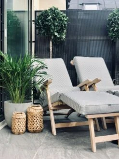 Narrow Stripe Sonnenbankkissen 60x186 Cm, Grau -Hay || Brafab || Fatboy Verkäufe diyti narrow stripe sunbed cushion 60x186 cm 1