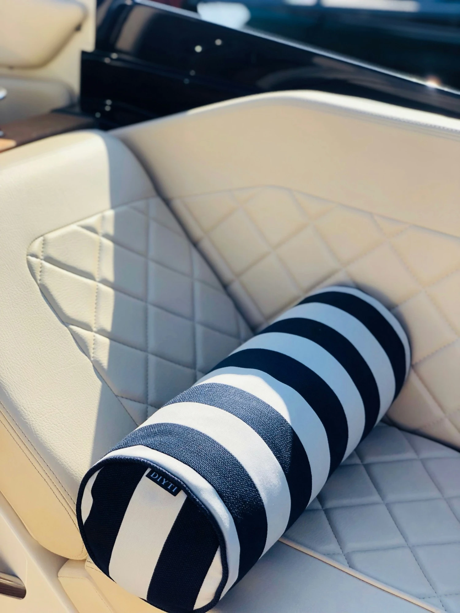 Wide Stripe Kissen 17x45 Cm, Marineblau 2 Wide Stripe Kissen 17x45 Cm, Marineblau – Bild 2