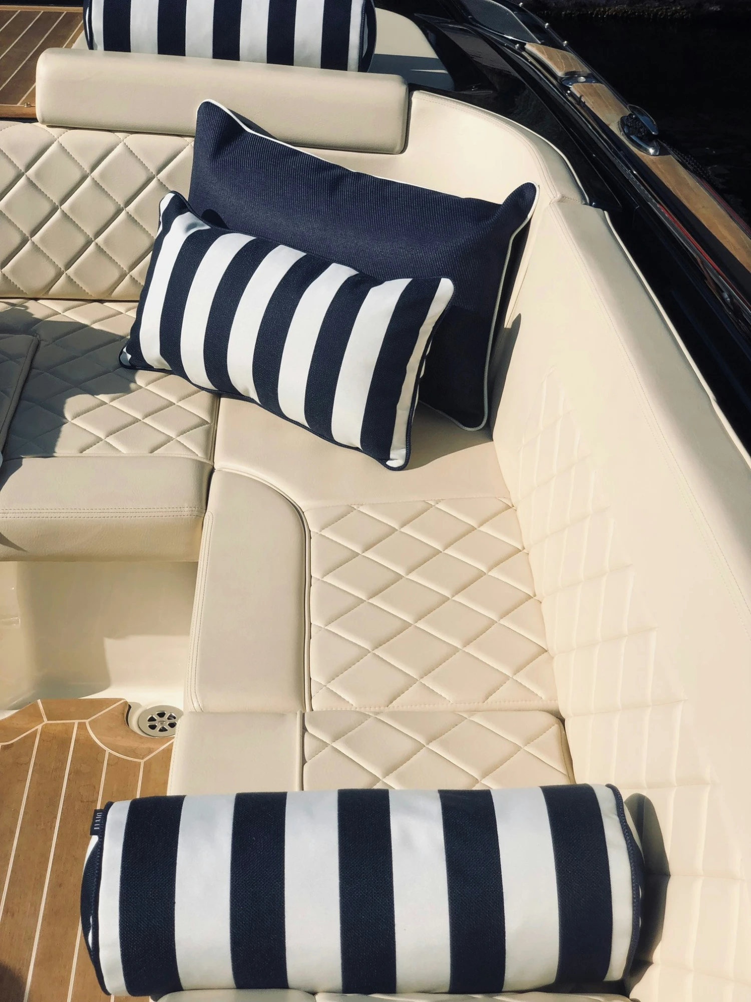 Wide Stripe Kissen 17x45 Cm, Marineblau 3 Wide Stripe Kissen 17x45 Cm, Marineblau – Bild 3