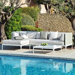 Infinity Kissen Für Tagesliege Rechts, Weiß