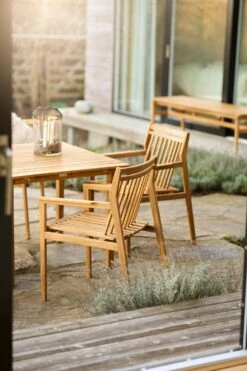 M10- Together- Garden Bench Without Backrest Bank, Drei Sitzplätze Teak -Hay || Brafab || Fatboy Verkäufe fdb mbler bank im freien nutzbar teak 0