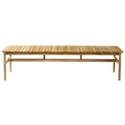 M10- Together- Garden Bench Without Backrest Bank, Drei Sitzplätze Teak