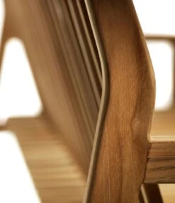 M11 Bank Mit Rückenlehne Im Freien Nutzbar 3-Sitzer, Teakholz -Hay || Brafab || Fatboy Verkäufe fdb mbler m11 sammen bench 3 seater with back outdoor teak 4