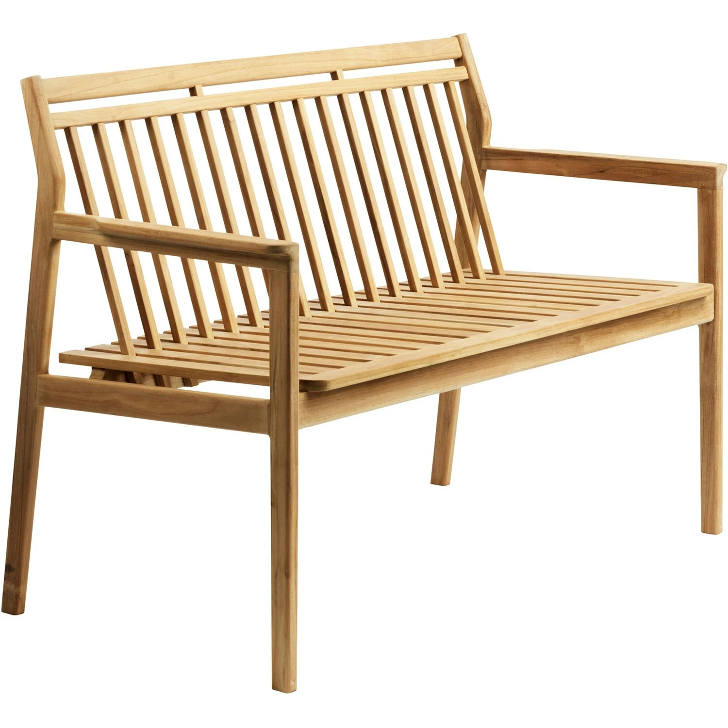 M12 Bank Mit Rückenlehne Im Freien Nutzbar 2-Sitzer, Teakholz 2 M12 Bank Mit Rückenlehne Im Freien Nutzbar 2-Sitzer, Teakholz – Bild 2