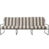 Ferm LIVING Desert Stripe Sofa Schwarz/Chocolate, 3-Sitzer