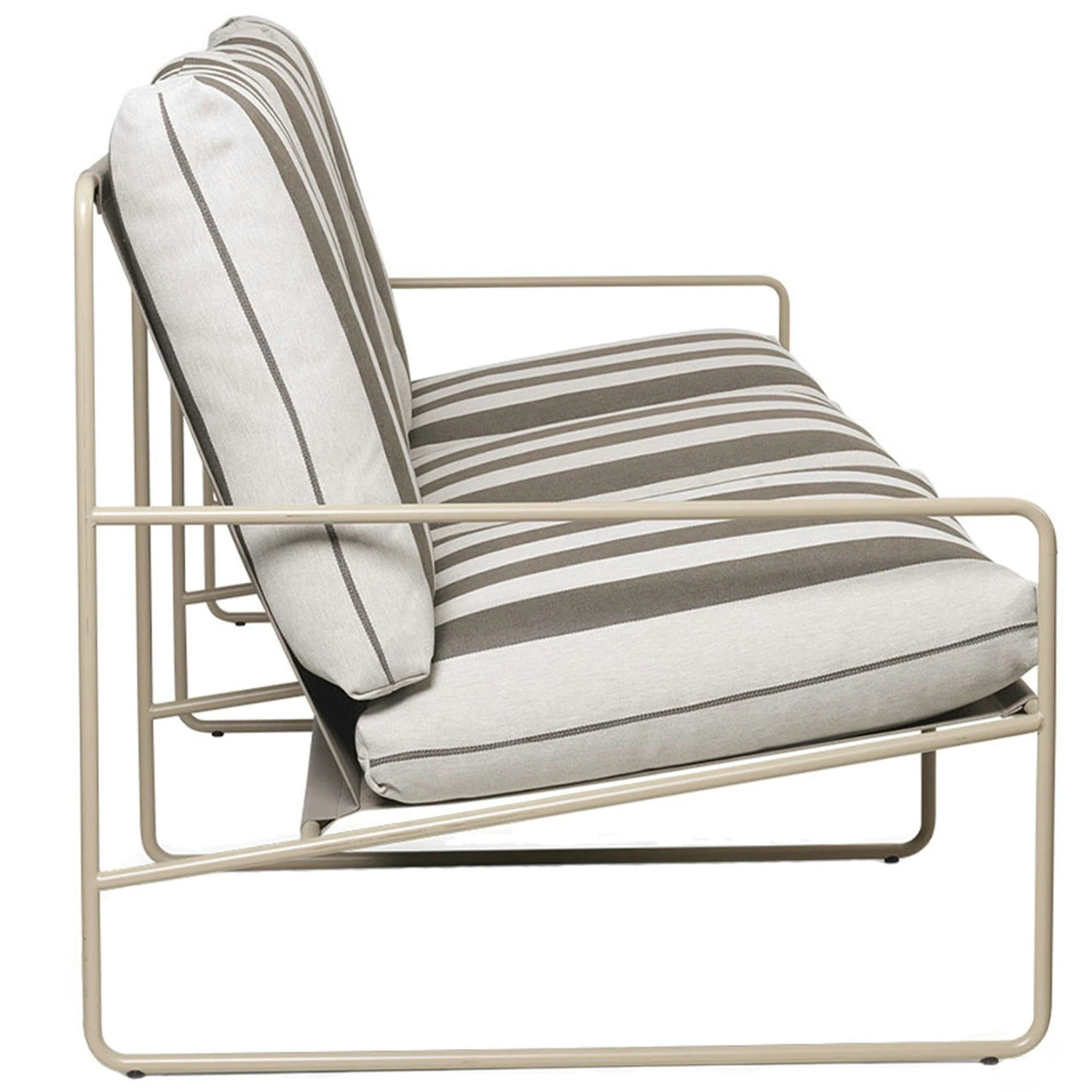 Ferm LIVING Desert Stripe Sofa Cashmere/Chocolate, 3-Sitzer 3 Ferm LIVING Desert Stripe Sofa Cashmere/Chocolate, 3-Sitzer – Bild 3