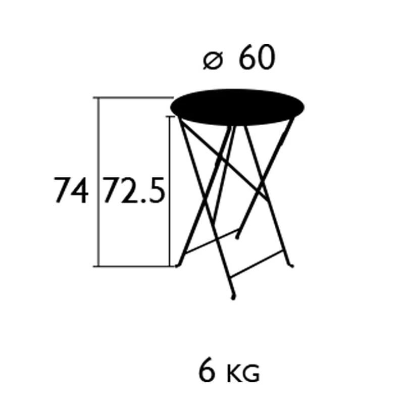 Bistro Tisch, Ø60 Cm/ Chili 2 Bistro Tisch, Ø60 Cm/ Chili – Bild 2