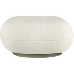 Gubi Pacha Outdoor Ottoman, Limonta Lorkey 40, Moosgrüner Fuß