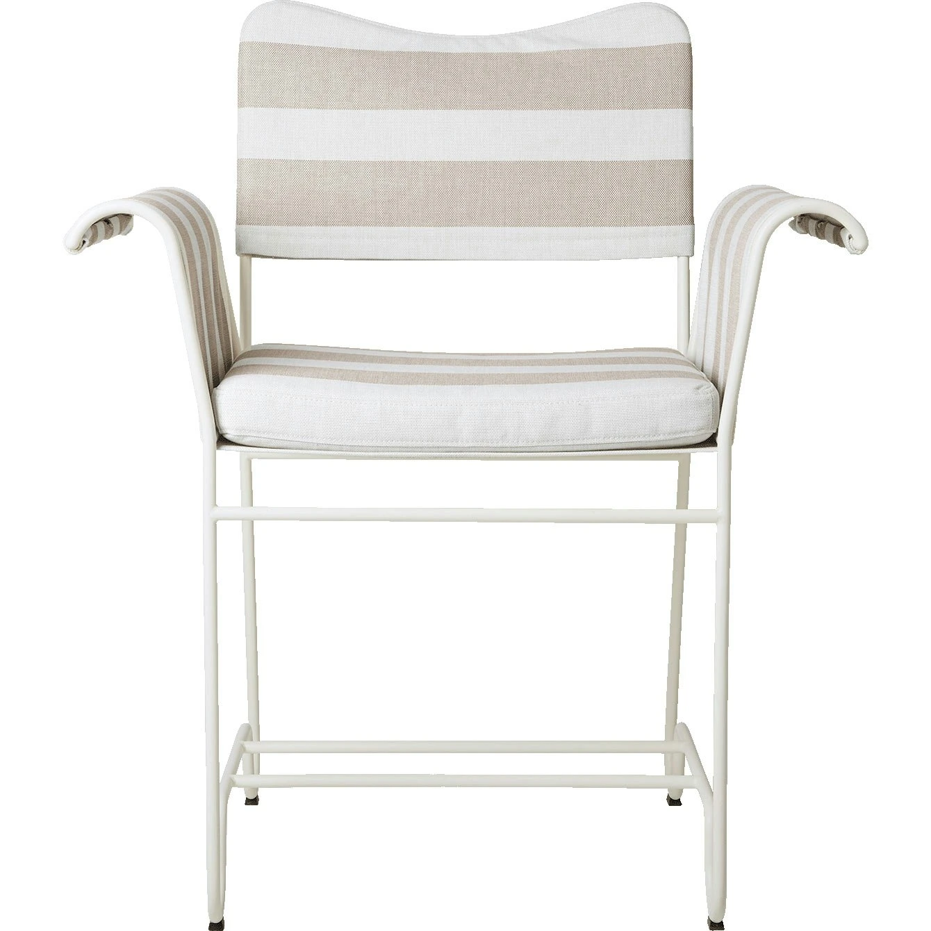 Gubi Tropique Esszimmerstuhl, Classic White Semi Matt / Leslie Stripe 40 1 Gubi Tropique Esszimmerstuhl, Classic White Semi Matt / Leslie Stripe 40