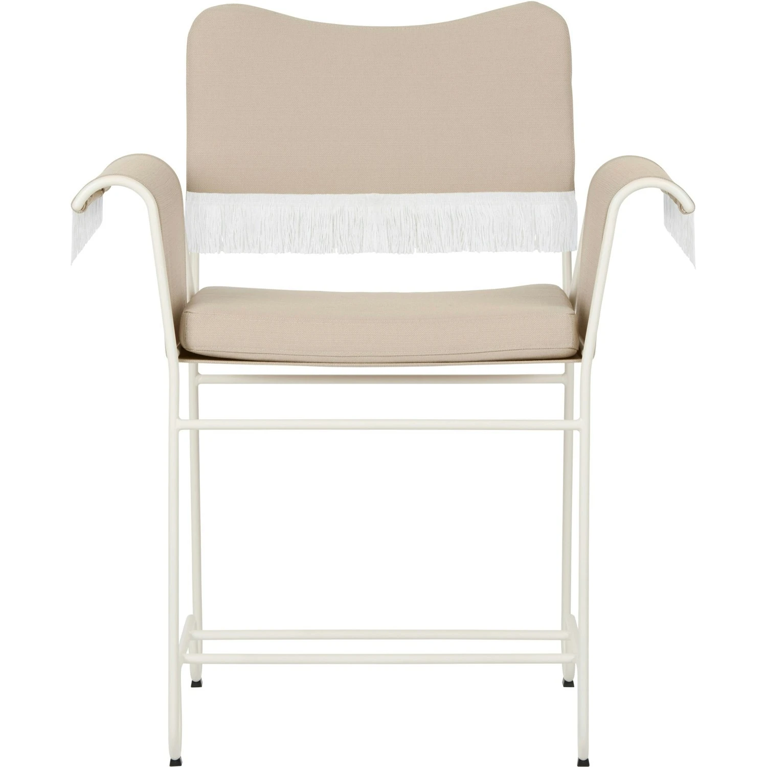 Gubi Tropique Esszimmerstuhl Mit Fransen, Classic White Semi Matt / Udine 12 1 Gubi Tropique Esszimmerstuhl Mit Fransen, Classic White Semi Matt / Udine 12