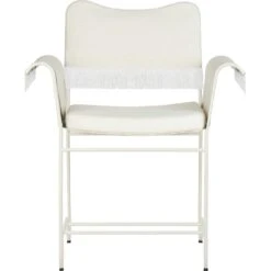 Gubi Tropique Esszimmerstuhl Mit Fransen, Classic White Semi Matt / Leslie 06