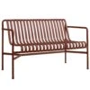 Hay Palissade Dining Bench Armrest- Iron Red Bank