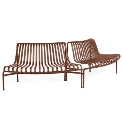 Hay Palissade Parkbank Mit Rückenlehne Starter-Set Out/Out, Iron Red