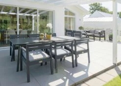 Stoltö Tischgarnitur 6 Sitzplätze, Orkangrau -Hay || Brafab || Fatboy Verkäufe hillerstorp stolto matgrupp orkangra inkdynor 2