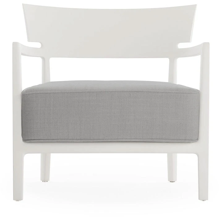 Kartell Cara Mat Sessel Im Freien Nutzbar, Grau / Weiß 2 Kartell Cara Mat Sessel Im Freien Nutzbar, Grau / Weiß – Bild 2