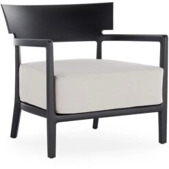 Kartell Cara Mat Sessel Im Freien Nutzbar, Schwarz / Weiß