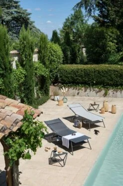 Lafuma Miami Batyline® Duo Hohe Sonnenliege, Galet -Hay || Brafab || Fatboy Verkäufe lafuma sunbed miami high duo galet titane 9