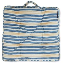 Lexington Striped Cotton Kissen 45x45 Cm, Blau / Oat