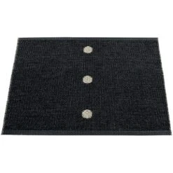 Peg Rug 70x60 Cm, Black/Lin