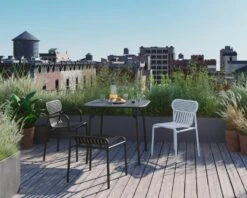 Week-End Esstisch 85x85 Cm, Schwarz -Hay || Brafab || Fatboy Verkäufe petite friture week end dining table square black 9