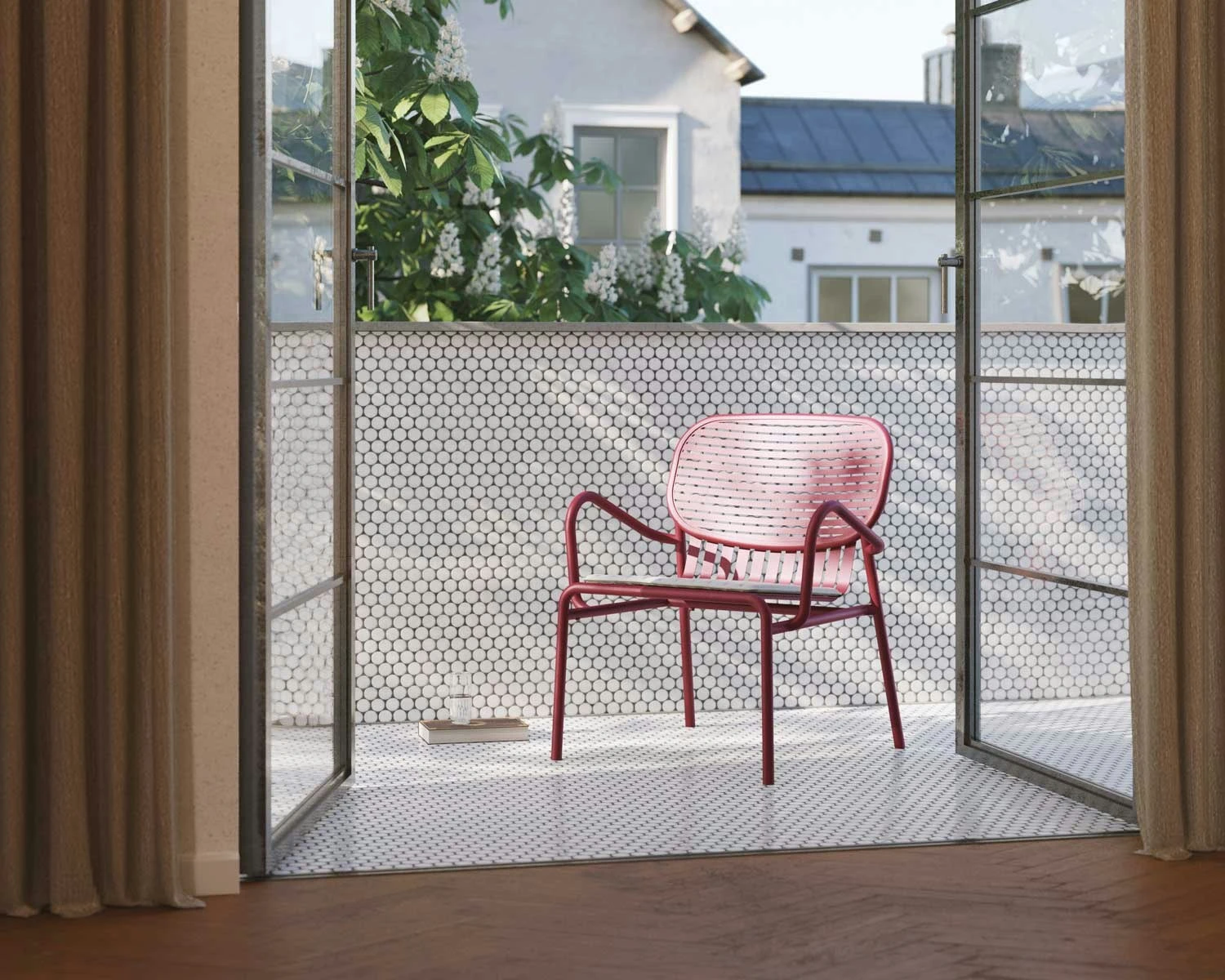 Week-End Lounge Stuhl, Burgunderrot 4 Week-End Lounge Stuhl, Burgunderrot – Bild 4